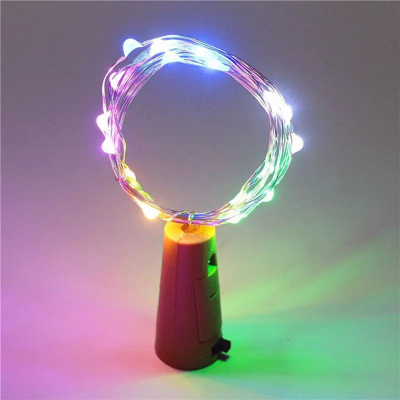 Bar LED Wine Bottle Cork 2M String Lights Christmas Decoration Led Lamp Bottle Fairy Lights Holiday Copper Wire Lights String MonAspi