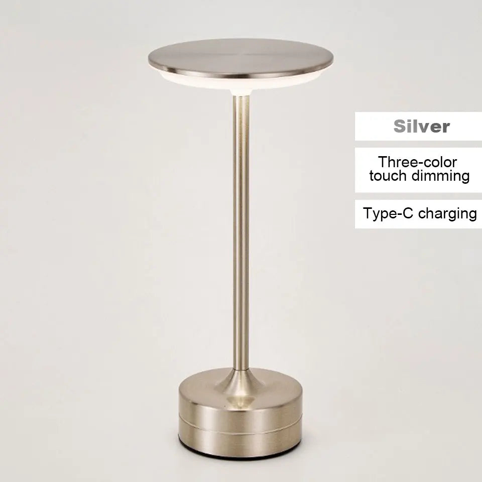 LED Table Lamp Touch Sensor Night Light USB Rechargeable Portable Bedroom Night Light Wireless Reading Lamp Restaurant Hotel Bar MonAspi