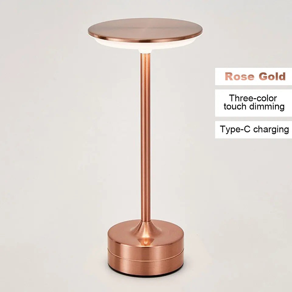 LED Table Lamp Touch Sensor Night Light USB Rechargeable Portable Bedroom Night Light Wireless Reading Lamp Restaurant Hotel Bar MonAspi