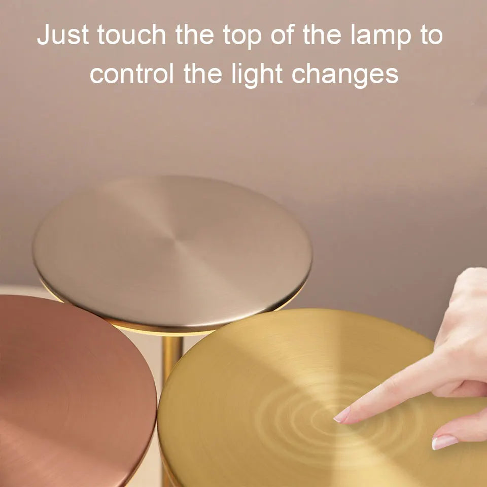 LED Table Lamp Touch Sensor Night Light USB Rechargeable Portable Bedroom Night Light Wireless Reading Lamp Restaurant Hotel Bar MonAspi