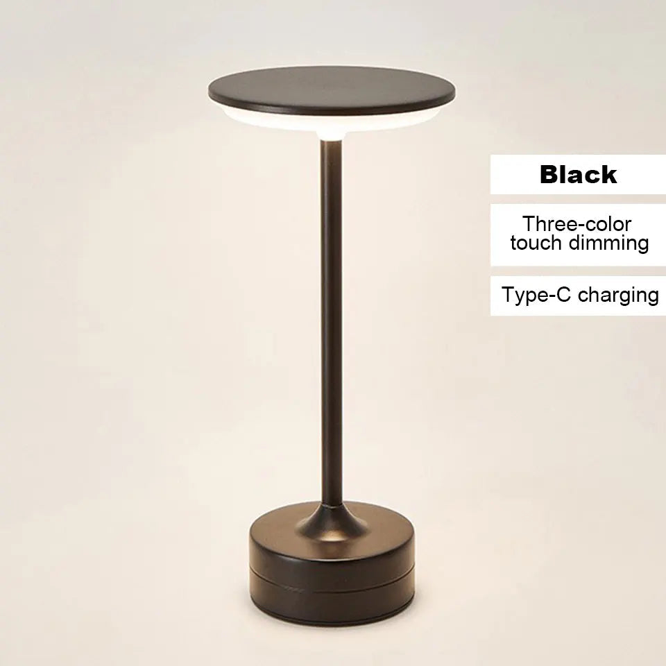 LED Table Lamp Touch Sensor Night Light USB Rechargeable Portable Bedroom Night Light Wireless Reading Lamp Restaurant Hotel Bar MonAspi