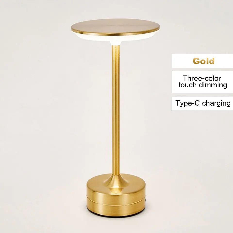 LED Table Lamp Touch Sensor Night Light USB Rechargeable Portable Bedroom Night Light Wireless Reading Lamp Restaurant Hotel Bar MonAspi