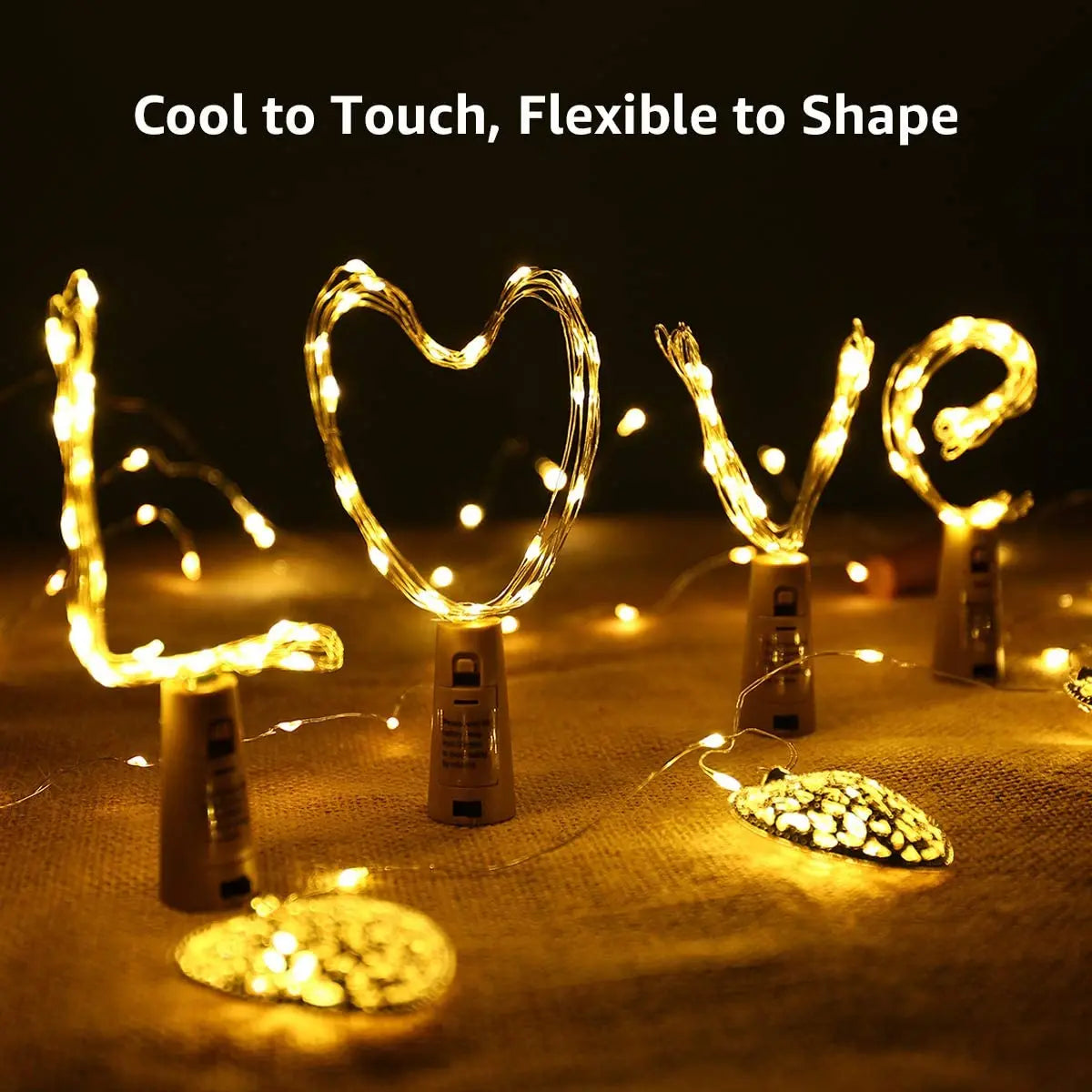 Bar LED Wine Bottle Cork 2M String Lights Christmas Decoration Led Lamp Bottle Fairy Lights Holiday Copper Wire Lights String MonAspi