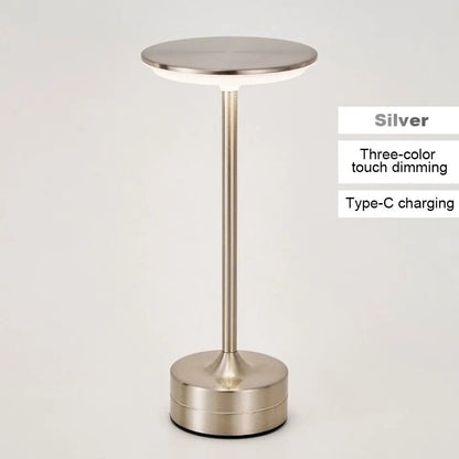 LED Table Lamp Touch Sensor Night Light USB Rechargeable Portable Bedroom Night Light Wireless Reading Lamp Restaurant Hotel Bar MonAspi