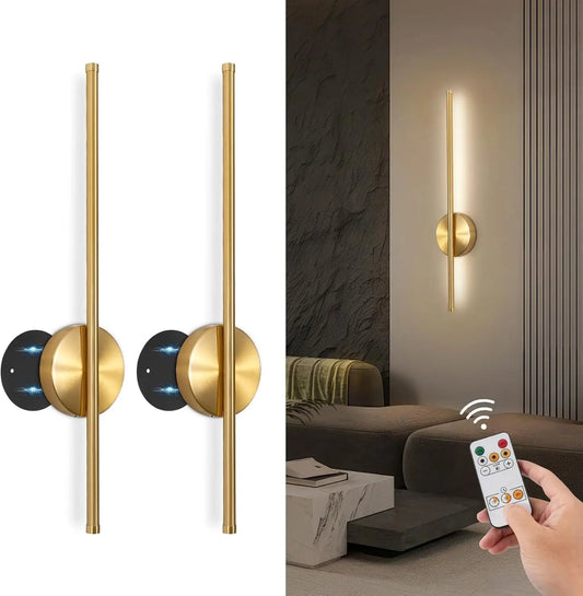 LED Rechargeable Wall Light Installation Free Wall Sconce 1PC 50CM  Dimming For Livingroom Sofe Beside Bedroom Wall Decor Lamp MonAspi