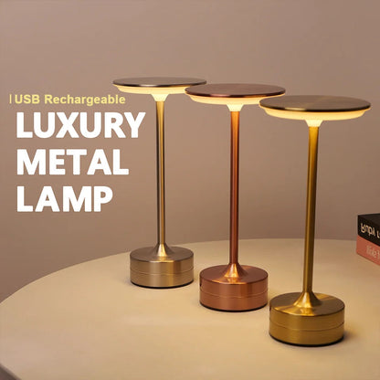 LED Table Lamp Touch Sensor Night Light USB Rechargeable Portable Bedroom Night Light Wireless Reading Lamp Restaurant Hotel Bar MonAspi