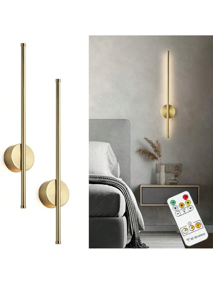 LED Rechargeable Wall Light Installation Free Wall Sconce 1PC 50CM  Dimming For Livingroom Sofe Beside Bedroom Wall Decor Lamp MonAspi