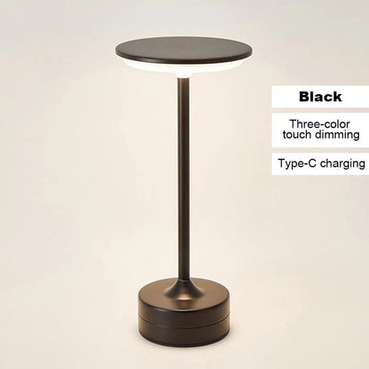 LED Table Lamp Touch Sensor Night Light USB Rechargeable Portable Bedroom Night Light Wireless Reading Lamp Restaurant Hotel Bar MonAspi