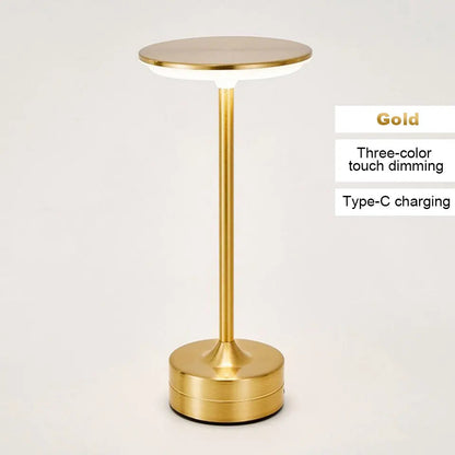 LED Table Lamp Touch Sensor Night Light USB Rechargeable Portable Bedroom Night Light Wireless Reading Lamp Restaurant Hotel Bar MonAspi
